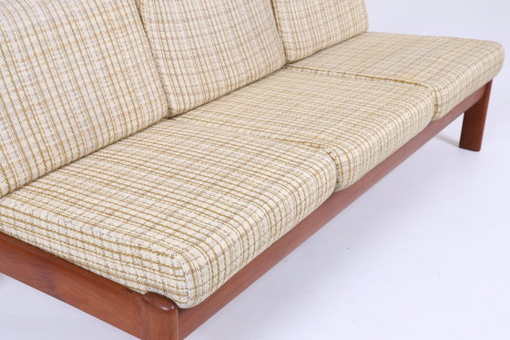 Image 1 of Mid Century Sofa van Knoll Antimott Vintage Couch Bed 60s Dagbed 3 zits Retro Bruin Beige 70s