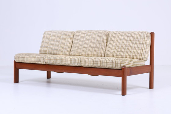 Image 1 of Mid Century Sofa van Knoll Antimott Vintage Couch Bed 60s Dagbed 3 zits Retro Bruin Beige 70s