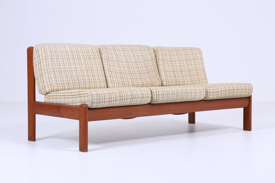 Image 1 of Mid Century Sofa van Knoll Antimott Vintage Couch Bed 60s Dagbed 3 zits Retro Bruin Beige 70s