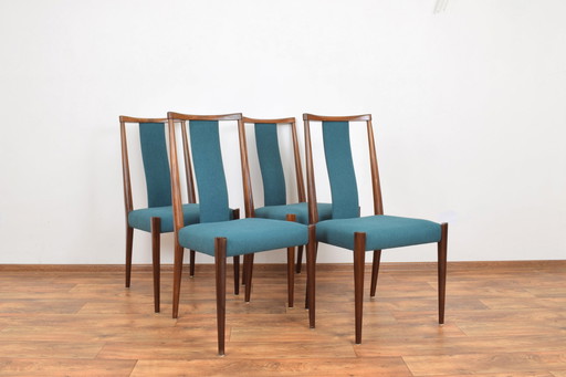 Mid Century Deense teakhouten eetkamerstoelen, 1960S, set van 4