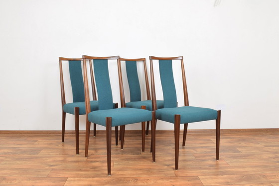 Image 1 of Mid Century Deense teakhouten eetkamerstoelen, 1960S, set van 4