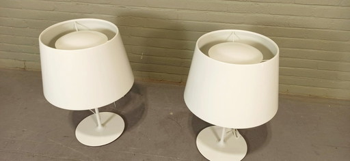 2 X Vintage Ikea 'Kulla' Tafellampen