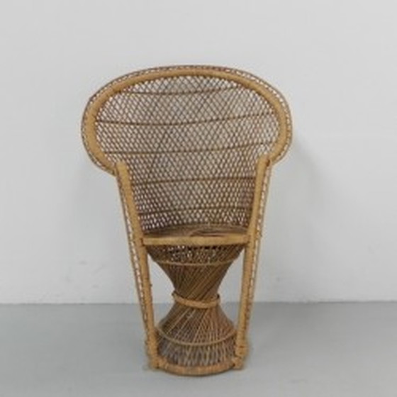 Image 1 of Vintage rotan en bamboe 'Emmanuelle' stoel