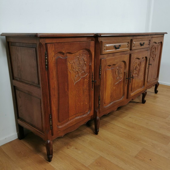 Image 1 of Vintage Louis Xv Wandkast, Buffetkast, Dressoir Ladekast