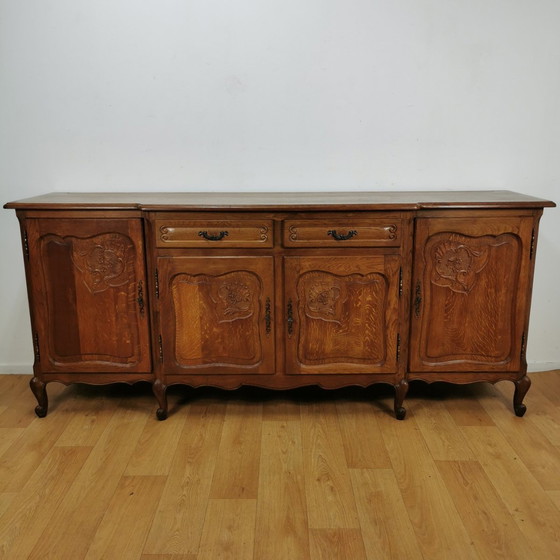 Image 1 of Vintage Louis Xv Wandkast, Buffetkast, Dressoir Ladekast