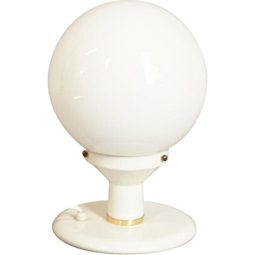 Vintage glazen en metalen bubble tafellamp, Duitsland 1970