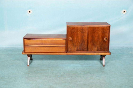 Image 1 of Vintage walnoot Fristho dressoir jaren 60 Rudolf Gladzel