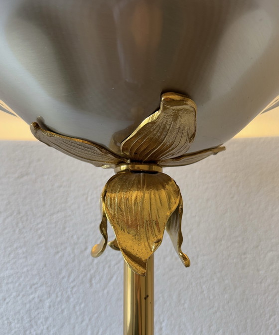 Image 1 of Messing bronzen vloerlamp jaren 70