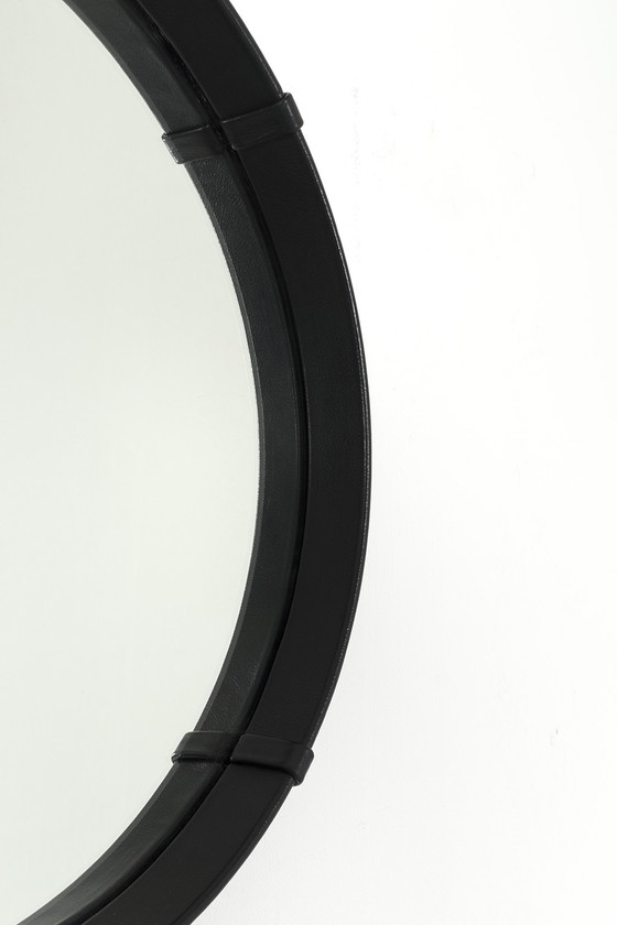 Image 1 of Ronde vintage spiegel met skai