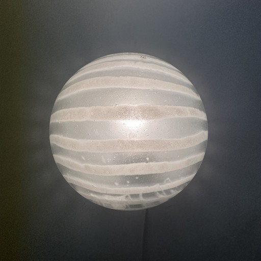 Peil & Putzler Zebra glazen wandlamp, 1970 Duitsland