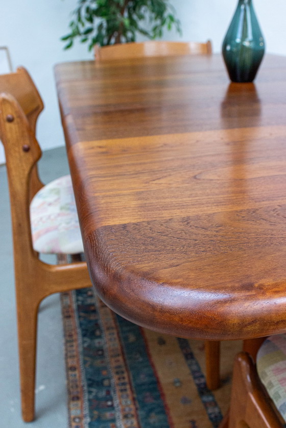 Image 1 of Vintage teak eettafel massief uitschuifbaar Deens