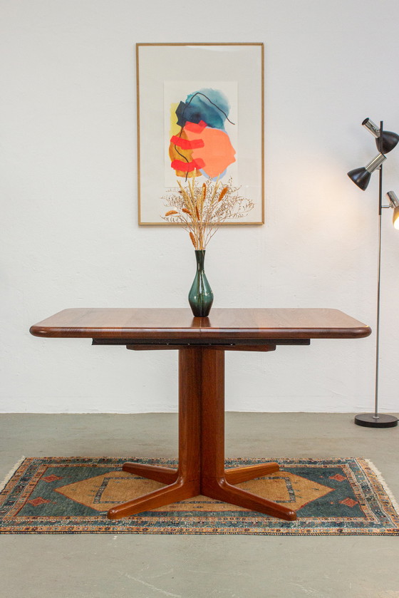 Image 1 of Vintage teak eettafel massief uitschuifbaar Deens