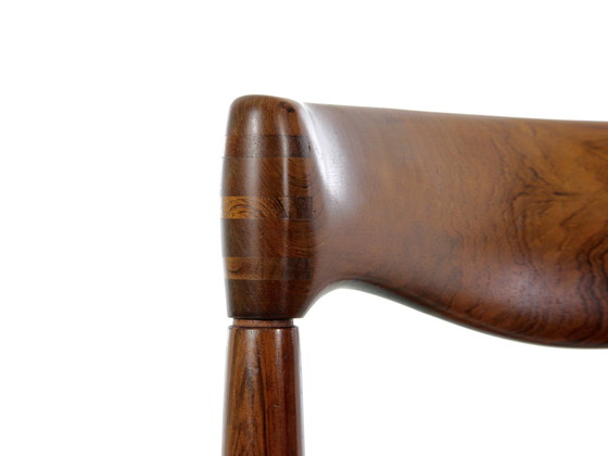 Image 1 of Suite van 4 Scandinavische Rio Rozenhouten Stoelen Door H. W. Klein