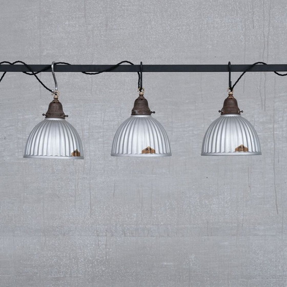 Image 1 of Vintage kwikglazen hanglamp "Helioray", Engeland 1930