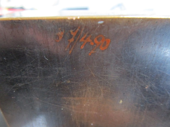 Image 1 of Prachtig Met Hamerslag Bewerkt Koperen Artdeco Sigaretten Doosje