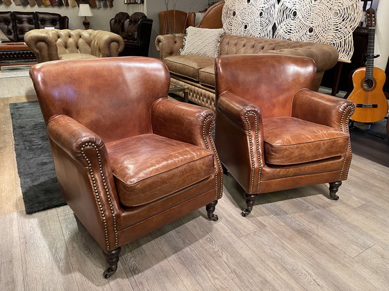 Image 1 of 2x Chesterfield Tub fauteuil
