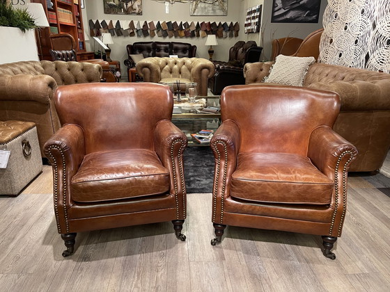 Image 1 of 2x Chesterfield Tub fauteuil