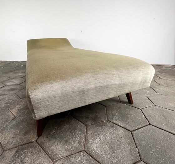 Image 1 of Groen velourse daybed, 1960’s