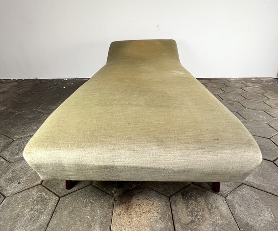 Image 1 of Groen velourse daybed, 1960’s