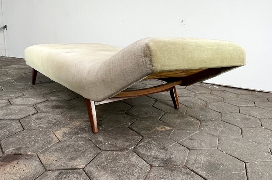 Image 1 of Groen velourse daybed, 1960’s