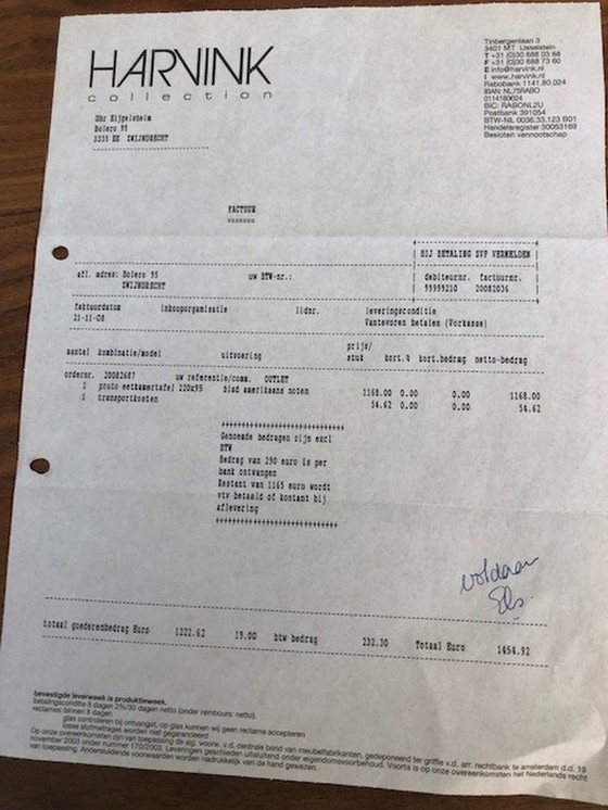 Image 1 of Harvink eettafel