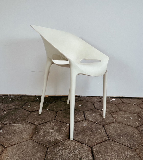 Image 1 of Set van 6 witte Kartell Dr Yes stoelen, na 2000