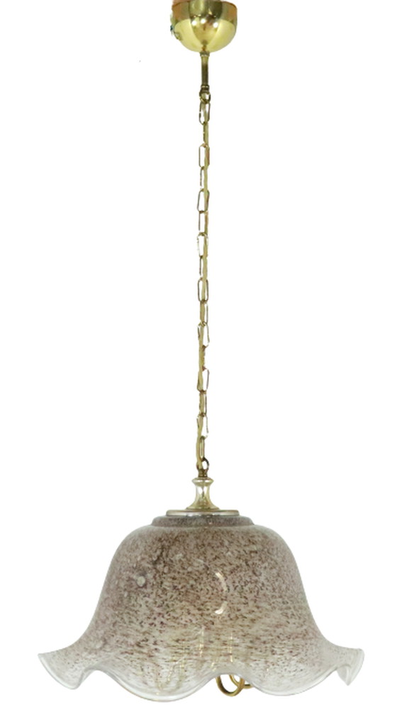 Image 1 of Hollywood regency glazen hanglamp