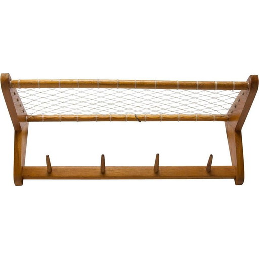 Vintage wandplank in beukenhout van Krásná Jizba, Tsjecho-Slowakije 1960