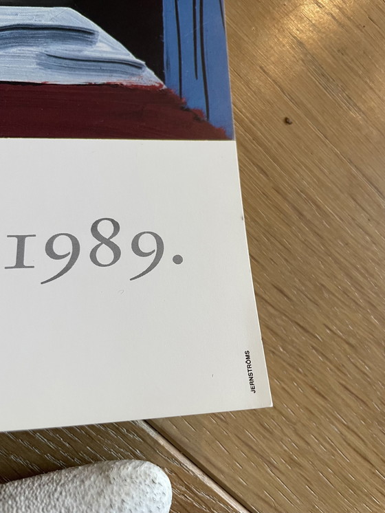 Image 1 of David Hockney - "Een beeld van Celia", 1986. Vintage tentoonstellingsaffiche, gedrukt in Stockholm, 1989,