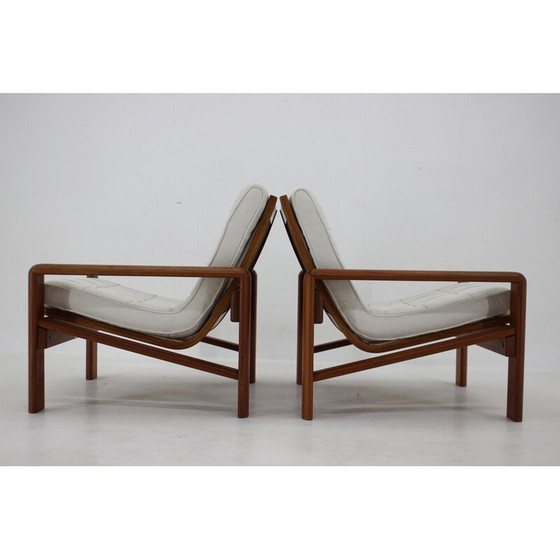 Image 1 of Paar vintage teakhouten fauteuils van Emc Mobler, Denemarken 1970