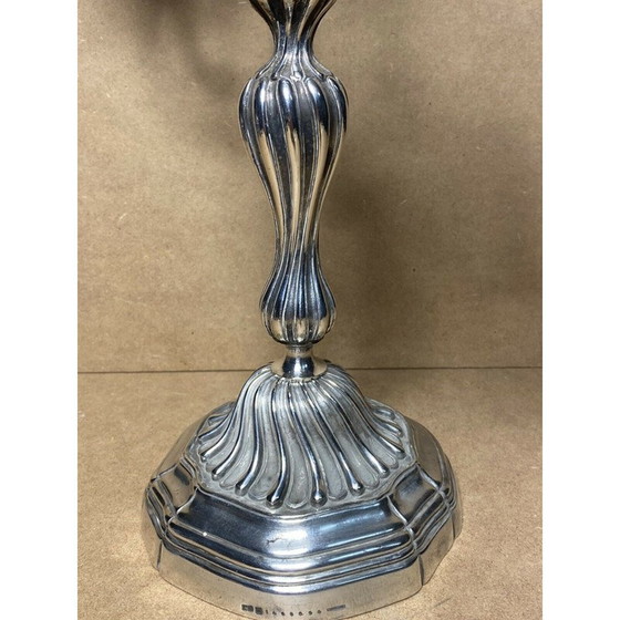 Image 1 of Vintage verzilverde kandelaar van Orfevrerie Christofle