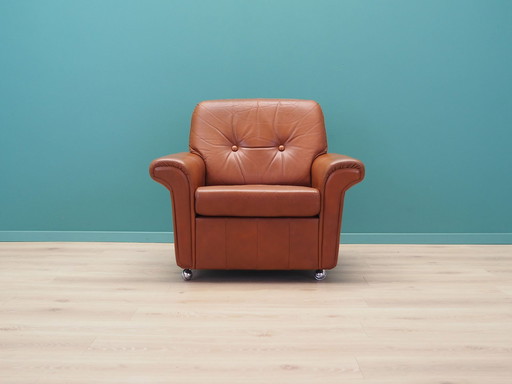 Leren fauteuil, Deens ontwerp, 1960S, Productie: Denemarken