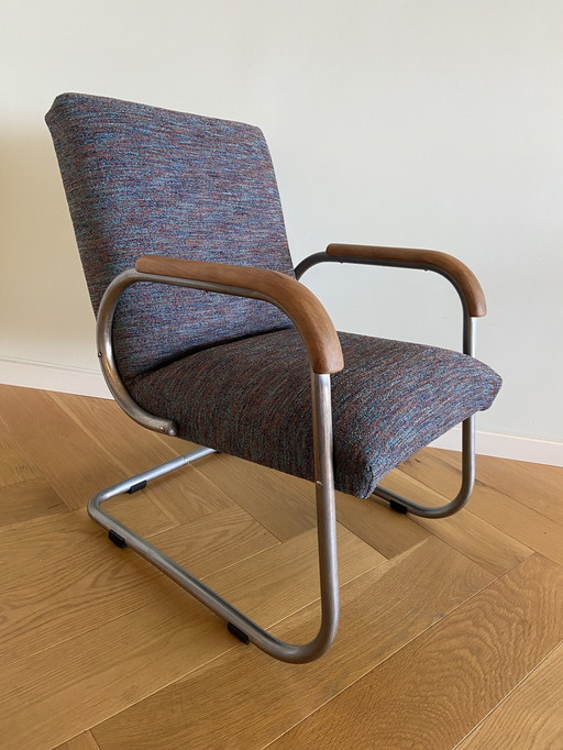 Vintage Fauteuil Tubular Steel 1920-1949