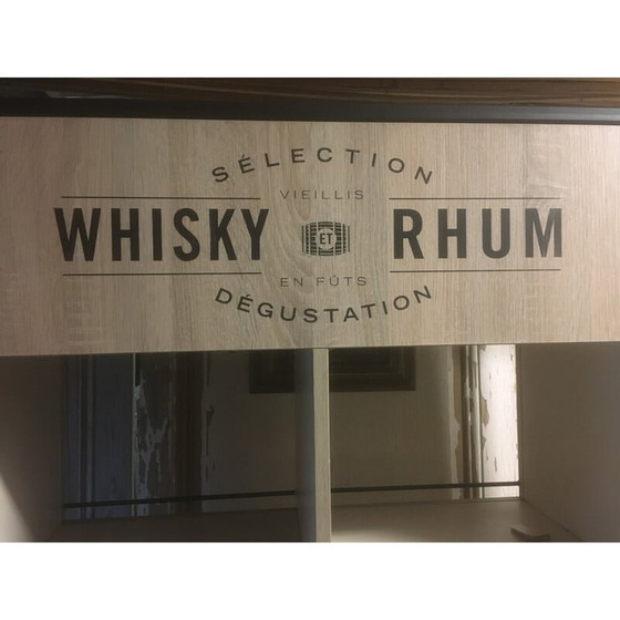 Image 1 of Vintage display voor whisky en rum in metaal en melamine