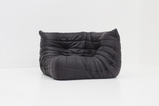 Image 1 of Togo Ligne Roset Leren Hoek Fauteuil