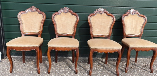 4x Barok Eetkamer Stoelen