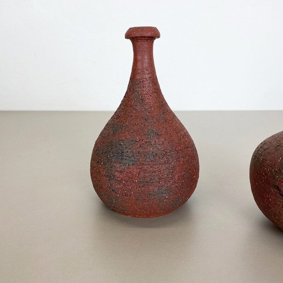 Image 1 of Paar vintage Studio Pottery sculpturale objecten van Gerhard Liebenthron, Duitsland 1970