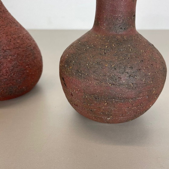 Image 1 of Paar vintage Studio Pottery sculpturale objecten van Gerhard Liebenthron, Duitsland 1970