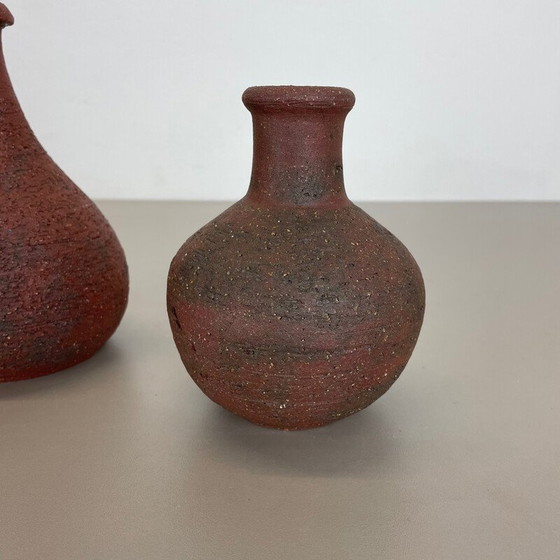 Image 1 of Paar vintage Studio Pottery sculpturale objecten van Gerhard Liebenthron, Duitsland 1970