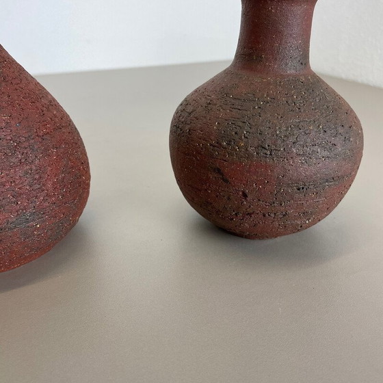 Image 1 of Paar vintage Studio Pottery sculpturale objecten van Gerhard Liebenthron, Duitsland 1970