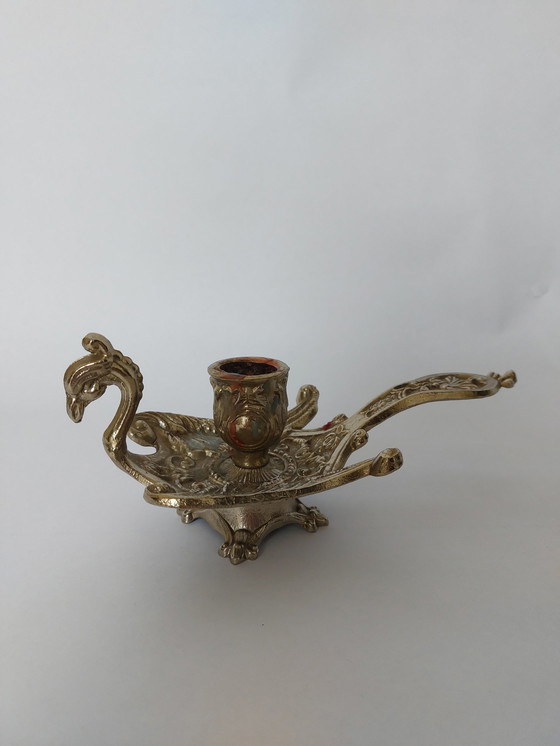 Image 1 of Peacock candle holder