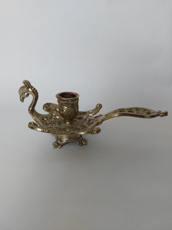 Image 1 of Peacock candle holder