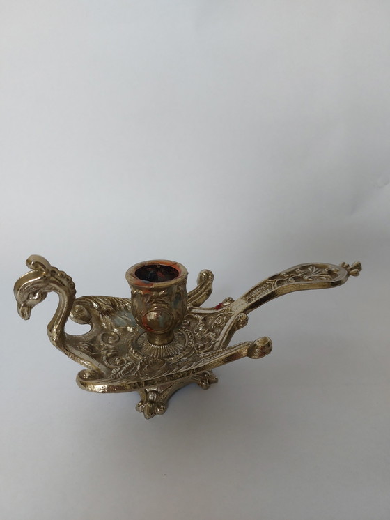 Image 1 of Peacock candle holder