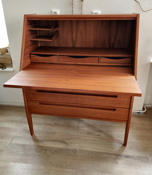 Vintage Kai Kristiansen Secretaire Bureau Kast Ladekast 