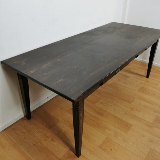 Image 1 of Franse Boeren Eettafel Landelijke Eetkamertafel Met Lades