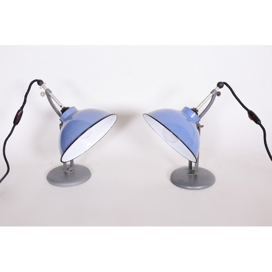 Image 1 of Paar vintage bauhaus lampen van Drupol, Tsjecho-Slowakije 1930