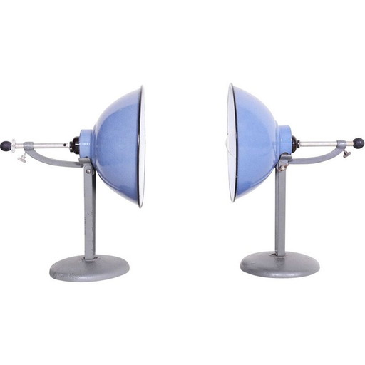 Paar vintage bauhaus lampen van Drupol, Tsjecho-Slowakije 1930