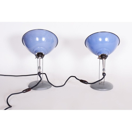 Image 1 of Paar vintage bauhaus lampen van Drupol, Tsjecho-Slowakije 1930