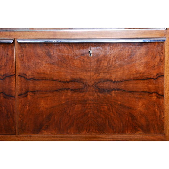 Image 1 of Vintage art deco walnoten dressoir, Tsjecho-Slowakije 1930