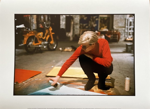 Nat Finkelstein ( 1933-2009), Andy Warhol met spuitbus.   
